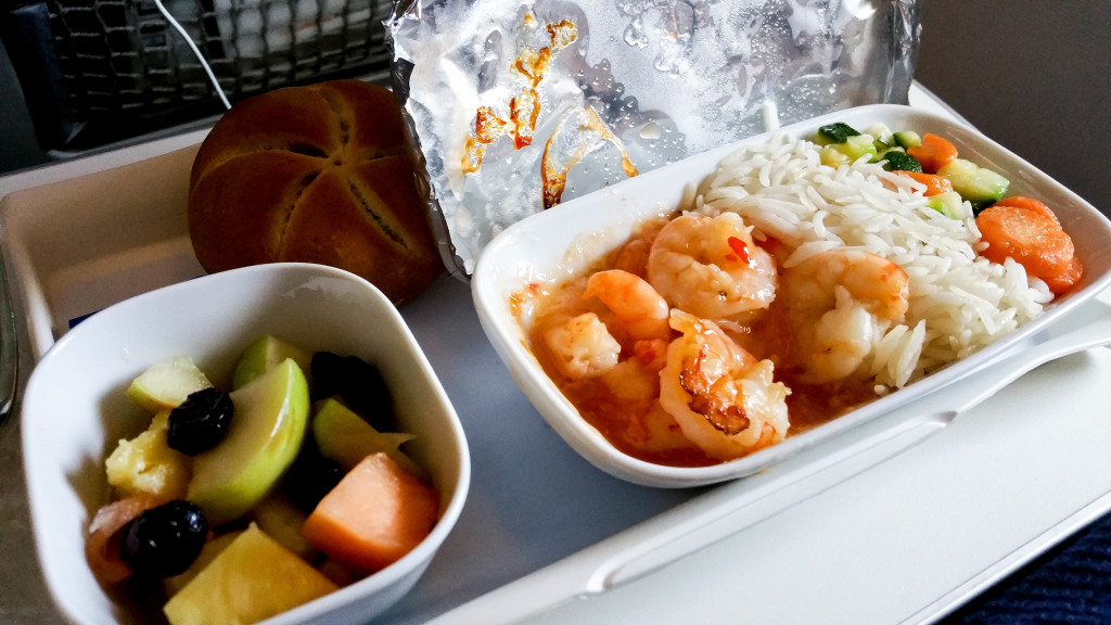 Lufthansa Shrimp Dinner
