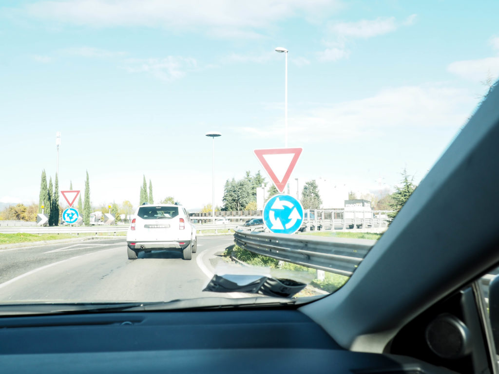 Roundabout Signs Italy