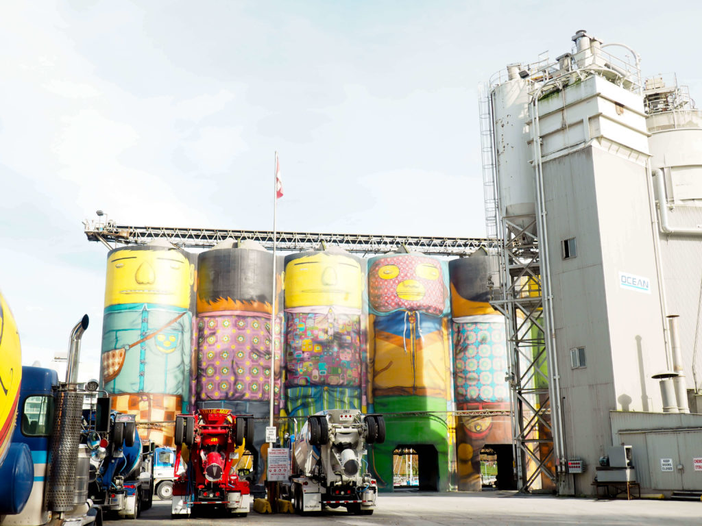 Granville Island pained silos