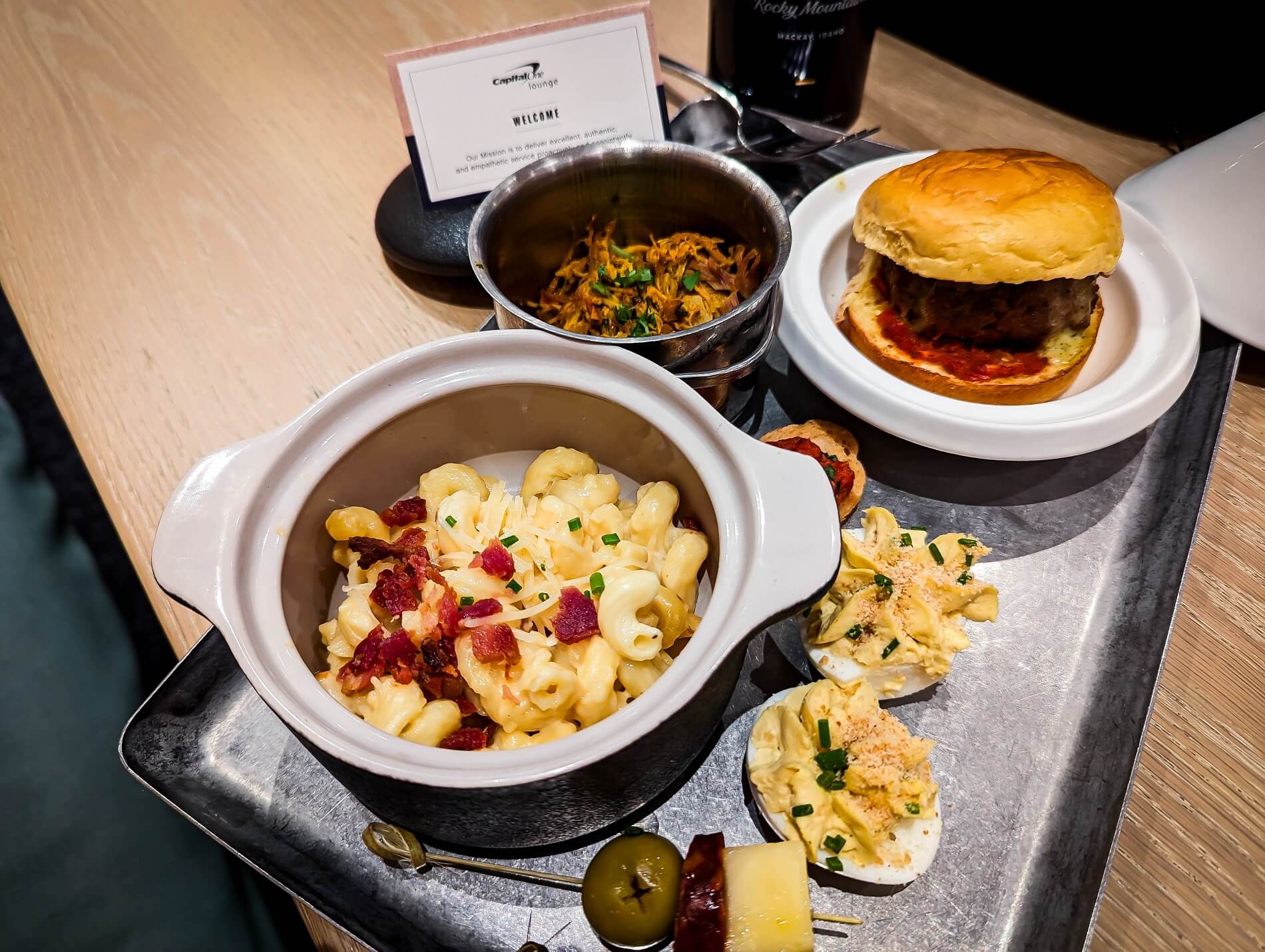 Capital One Lounge DFW Plate of Food Appetites Abroad